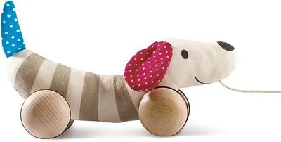 Produktbild von Hape Holz Nachziehhund Wobble Dog - Lernspielzeug Hund