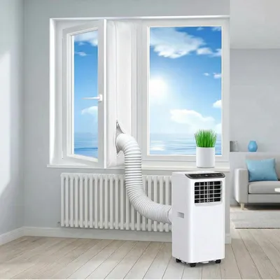 Fensterabdichtung für Klimaanlage, 400 cm, mit Reißverschluss, für Flügelfenster