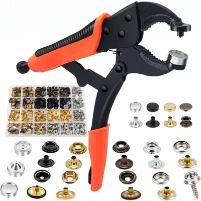 Imagen del producto de Solidchoice: Juego de botones de presión con pinza para diversos materiales