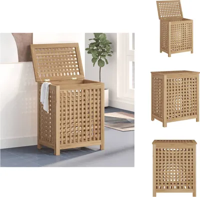 Image de vidaXL Bac à linge 50x35x60 cm bois massif teck - Paniers à linge