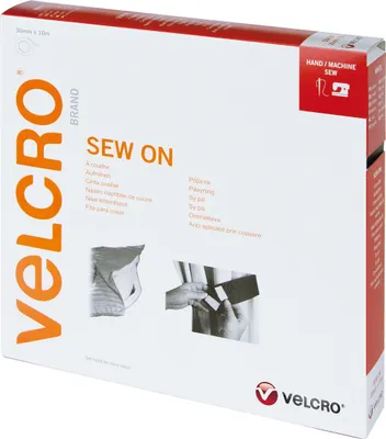 Produktbild von VELCRO® Klettband zum Aufnähen, Haken & Flausch 30mm x 10m Weiß