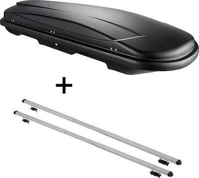 Produktbild von Dachbox VDPJUXT600 600Ltr abschließbar + Dachträger RAPID kompatibel mit für Seat Alhambra III (5Türer) ab 10