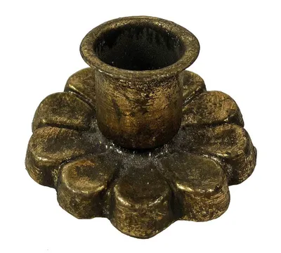 Produktbild von Kerzenständer Metall Gold Gusseisen Kerzenhalter Antik-Stil Ø 6cm