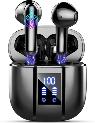 Produktbild von Kabellose Bluetooth 5.4 In Ear Kopfhörer, 48H Akku, ENC Noise Cancelling mit 4 Mikrofonen, HiFi Stereo Bass, IPX7 Wasserdicht Ohrhörer