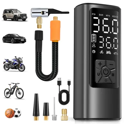Produktbild von HOVVIDA Elektrische Luftpumpe, 10,3 bar Fahrradpumpe Elektrisch, Akku-Luftpumpe