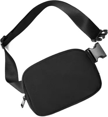 Immagine prodotto di Piccola ed elegante borsa a tracolla per donna e uomo, con tracolla regolabile, nera.