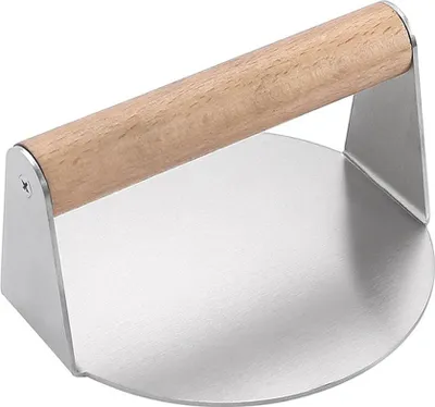 Produktbild von Burgerpresse für Grillplatten, Hamburgerpresse, Fleischklopfer aus Edelstahl, Burgerpresse zum Kochen
