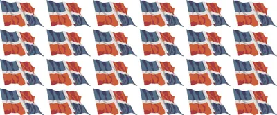 Produktbild von Mini Aufkleber Set - Pack wehend - 33x20mm - selbstklebender Sticker - Fahne - Dominikanische Republik - Flagge / Banner / Standarte fürs Auto, Büro, zu Hause und die Schule - 24 Stück