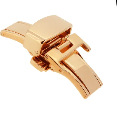 Produktbild von Faltschließe Butterfly Edelstahl für Lederbänder rosegoldfarben 27540R, Anstoß:24 mm