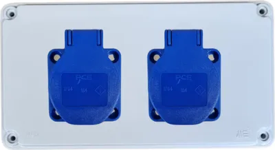 Produktbild von IP44 Stromverteiler Verteilerkasten Sicherungskasten 2x 230V IP44 _Ohne _Ohne_40202005_Ohne Kabel