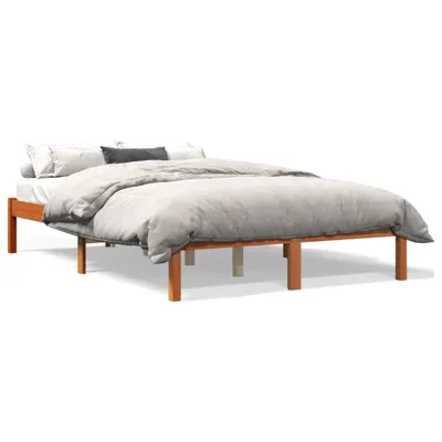 Produktbild von vidaXL Massivholzbett ohne Matratze Wachsbraun 120x200 cm Kiefernholz