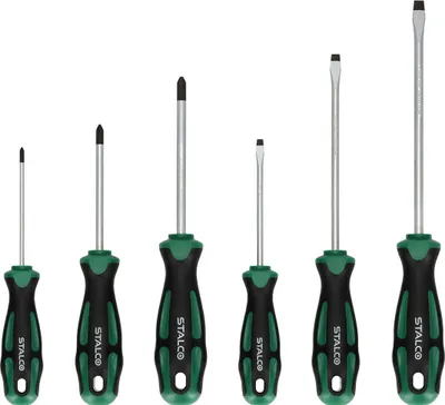 Zdjęcie produktu dla Zestaw 6 wkrętaków (3 płaskie + 3 PH) CrV Stalco
