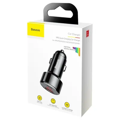 Immagine prodotto di Baseus Magic Series Pps Caricabatterie da auto Ccmlc20C-01 45W Usb-C Pd / Usb-A Qc - Nero