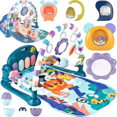 Produktbild von Malplay Spielmatte Mit Spielbogen Für Baby Mit Musik  Spieldecke Mit Klaviertastatur, Beißring, Rasseln  Lernspielzeug Für Neugeborene Kleinkinder…