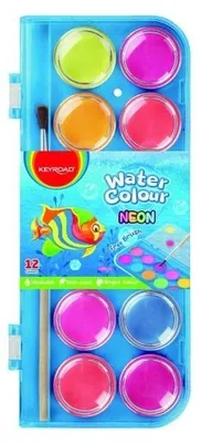 Produktbild von Keyroad Neon Aquarellfarben Set mit Pinsel