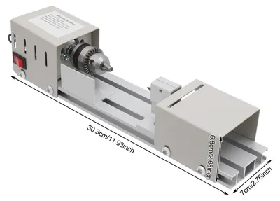 Imagen del producto de Mini torno, con velocidades variables, construcción duradera, plateado, Unión Europea