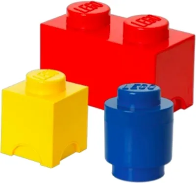 Obrázok produktu pre LEGO® Úložné boxy Multi-Pack 3 ks - modrá, žltá, červená