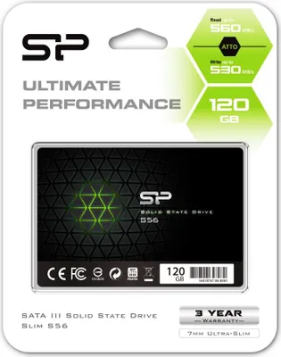 Produktbild von Silicon Power Slim S56, 120 GB, 2.5", 560 MB/s, 6 Gbit/s