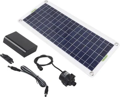 Produktbild von Famanu Solarwasserpumpe 30W - Solarbetriebene Fontäne für Aquarium und Garten