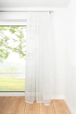 Produktbild von Schlaufenschal Soft Blickdicht Gardinen Vorhänge 1er Set Farbe: Weiß, Größe: 135x245 cm