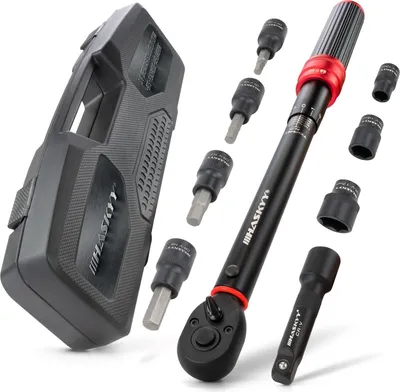 Produktbild von Drehmomentschlüssel 3/8" 20-120Nm Bits Torxbits Flachnüsse 75mm Verlängerung