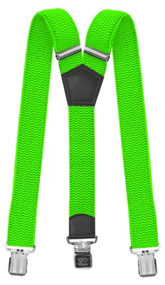 Produktbild von Fabio Farini - 1 Stück 4cm Breites Y-Design verstellbar mit extra starken Clipverschluss, Neongrün