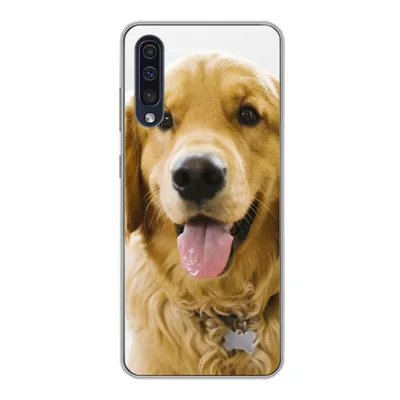 Produktbild von MuchoWow® Handyhülle Schutzhülle Hülle für Samsung Galaxy A30s Porträt eines superschönen Golden Retrievers Silikon Softcase Handy Hülle - Karteninhaber