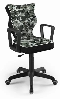 Zdjęcie produktu dla Krzesło Wzrostowe Dla Dzieci I Młodzieży, Ergonomiczne Krzesło Do Biurka, Dla Osób O Wzroście 146-176 Cm, Model Storia 33, Kolor: Czarny