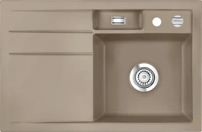 Produktbild von Spüle KeraDomo BELA 78 in FANGO - Becken rechts mit Excenterbedienung / Systemceram / Keramikspüle