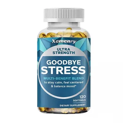 Image de Goodbye Stress 400mg (120 capsules) Complément alimentaire, stress, anxiété, mental, relaxation, calme intérieur