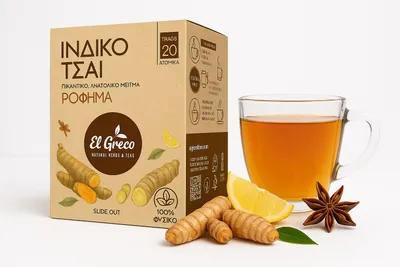 Produktbild von El Greco Masala Chai mit Orange 26 g – 20 Teebeutel