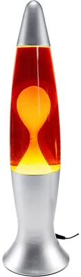 Produktbild von ChiliTec Lavalampe 40cm 230V 1,5m Kabel mit Schalter CTL-ROGE LED Dekoleuchte Rot Gelb Silber