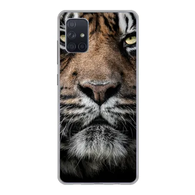 Produktbild von MuchoWow® Handyhülle Schutzhülle Hülle für Samsung Galaxy A71 Tiger - Nahaufnahme - Tier Silikon Softcase Handy Hülle - Kartenbesitzer