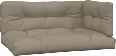 Produktbild von vidaXL Palettenkissen 3-tlg. Taupe Stoff
