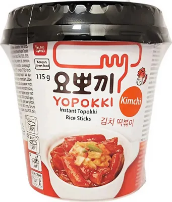 Produktbild von Yopokki Instant Kimchi Topokki Reiskuchen 12er Pack (1 Karton 12 x 115g)