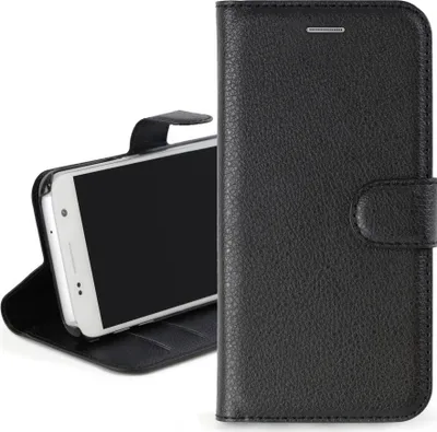 Produktbild von Schwarz Kunstleder Handyhülle Hülle Case Für Samsung Galaxy A5 (2017) A520F
