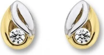 Produktbild von Ohrstecker Zirkonia 333/- Gelbgold teil-rhodiniert