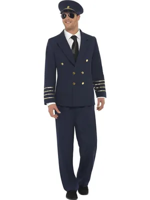 Produktbild von Pilotenkostüm Kostüm Pilot Flieger Piloten Gr. 48/50 (M), 52/54 (L), Größe:L