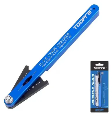 Immagine prodotto di Misuratore di usura della catena da bicicletta, preciso, in alluminio, blu, TOOPRE