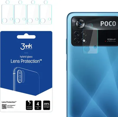 Obrázek produktu pro 4x Sklo na kameru 3mk pro Xiaomi Poco X4 Pro 5G - Ochrana a odolnost KP20543