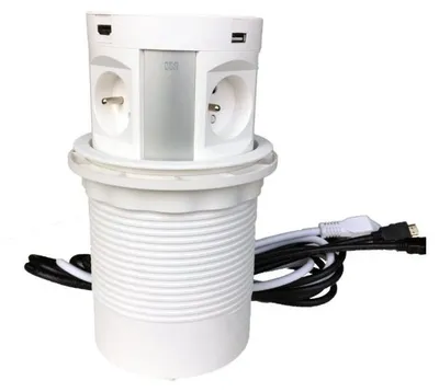 Image de Prise coulissante pneumatique IN 553005 avec chargeur Qi et HDMI