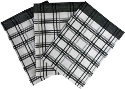 Zdjęcie produktu dla Ściereczka Extra chłonna 50 x 70 cm Tradycyjna kratka czarna 3 szt.