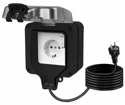 Produktbild von Adelid Hermetische Außensteckdose Schuko 230V IP66 mit Schalter