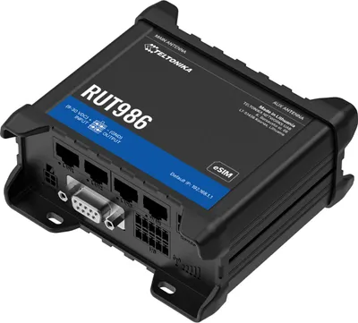 Produktbild von TELTONIKA RUT986 CAT4 LTE Router Dual SIM und eSIM, RS232/485