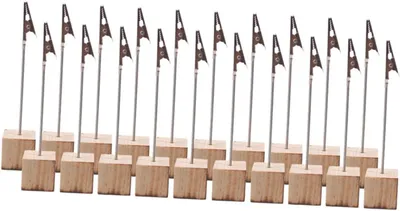 Produktbild von 20-teiliges Set mit Tischkartenhaltern, Fotoklammern, Tischnamen und Menüclips für Hochzeiten