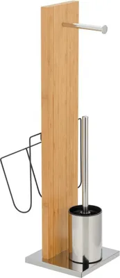 Produktbild von Toiletset mit Zeitschriftenhalter - Bambus und Edelstahl - 1 Stück