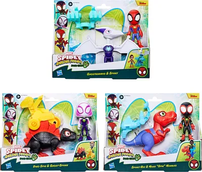 Image de Spider-Man Spidey et ses incroyables amis Figurine avec dinosaure et accessoires