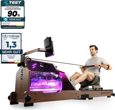 Produktbild von Sportstech Rudergerät WRX1000 | Moderne LCD-Anzeige | LED-Feedback | Klappbar