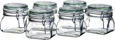 Produktbild von Gothika kleine Einmachgläser Set von 6 - 500 ml - Vorratsgläser - luftdicht aufbewahren - einmachen - Deutschland - transparent