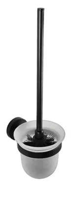 Obrázek produktu pro Závěsná WC štětka X-ROUND BLACK, matné sklo, matná černá barva